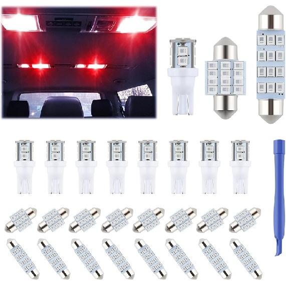 24 Pieces Dome Light LED Car Interior Bulb Kit Set 194 T10 DE3175 578 31Mm 42Mm Bulbs Interior Replacement Lights For Car Map License Plate Door Side