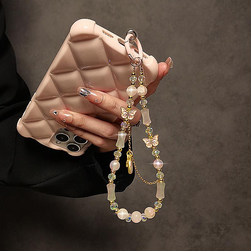 Style Butterfly Phone Strap With Alloy Chain For Women And Men