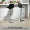 Set of 2 Bar Stools, Bar Chairs, Swivel Chairs with Backrest, Height Adjustable, Up to 120 kg Load Capacity, 42 x 41 x 82-104 cm, Black