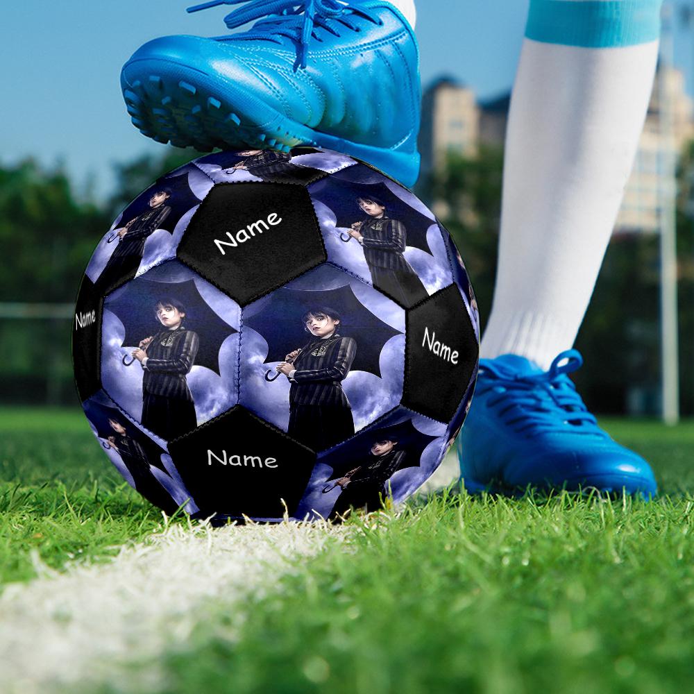 Custom Name Wednesday Theme Size 5 Soccer Ball, Suitable for Both Indoor and Outdoor Matches, a Gift Suitable for Everyone.