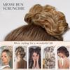 Elegant Claw Clip Hair Bun for Women - Synthetic Wavy Curly Updo Chignon Ponytail Extension, Tousled Hairpieces Suitable for All