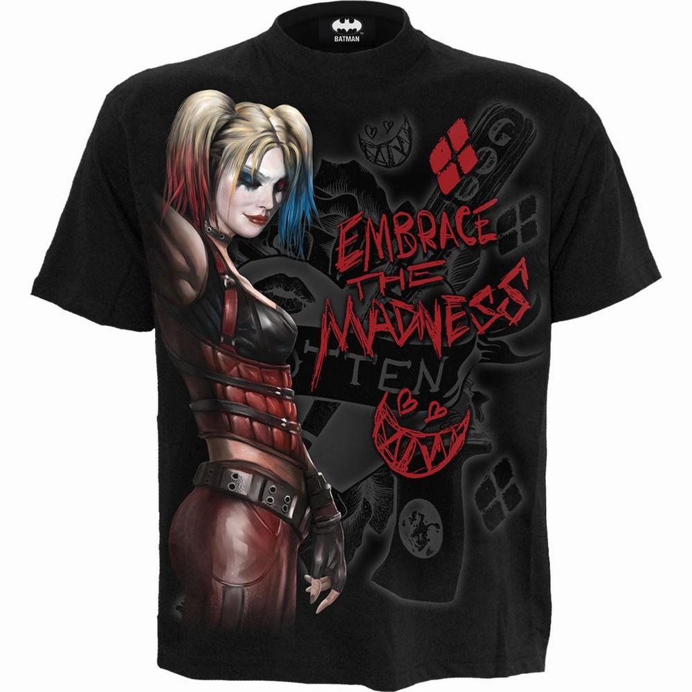 Spiral Direct Unisex Adult Embrace Madness Harley Quinn Batman T-Shirt