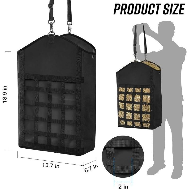 Premium Oxford Hay Bags Slow Feeder for Horses Goats Front Hay Nets Design Extra Large Opening Easy Fill and Hang