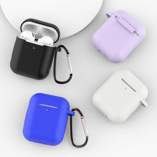 Silicone Mini Earphone Protective Case Storage Box with Lanyard for Air-Pods 1 2