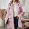 Nueva chaqueta de felpa para mujer, bestseller europeo y americano, cómoda, casual, cálida, cuello de traje, abrigo de lana de doble botonadura