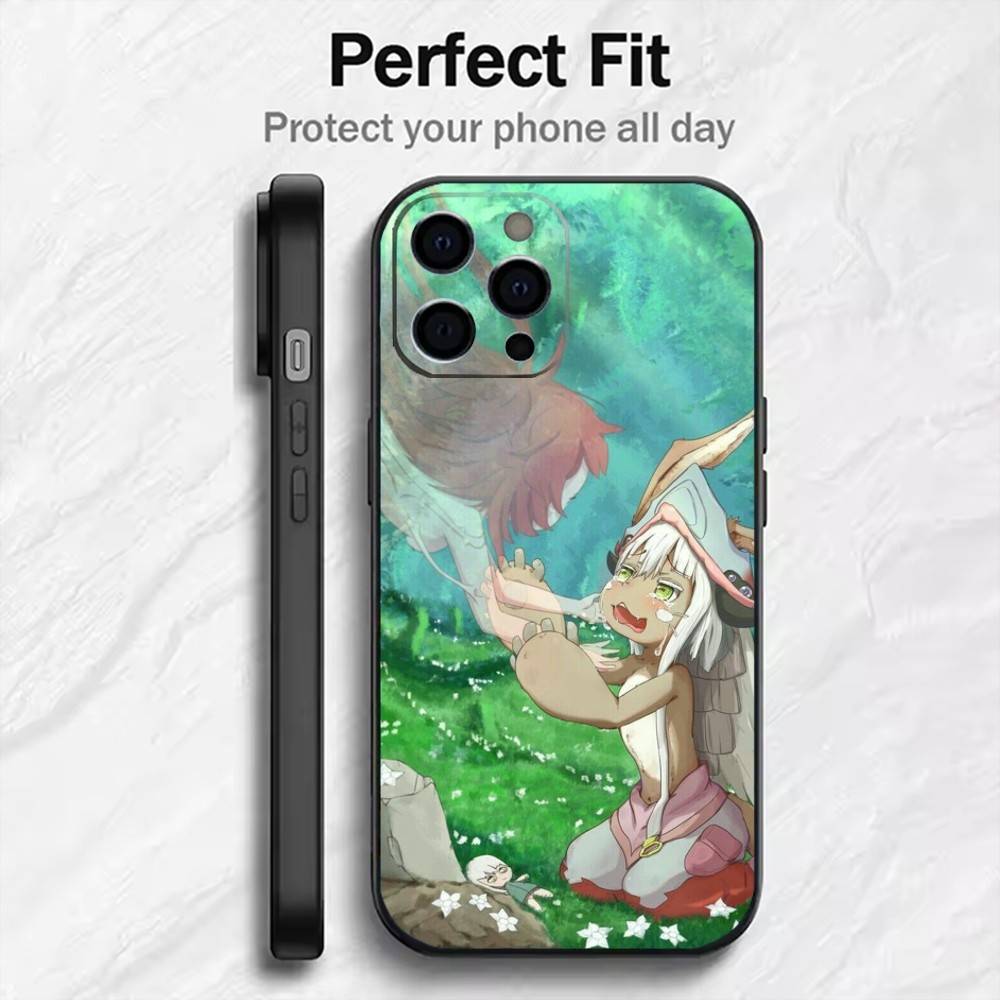 

Made In A-Abyss Nanachi Phone Case For iPhone17,16,15,14,13,12 Plus,Max Soft Silicone Black Cover iPhone13PRO