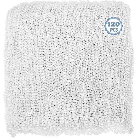 Bead Necklace, 120PCS Mardi Gras Beads, 33" Colorful Mardi Gras Beads Necklaces, Women Men Party Costume Accessories Parade Throws Bulk Party Favors