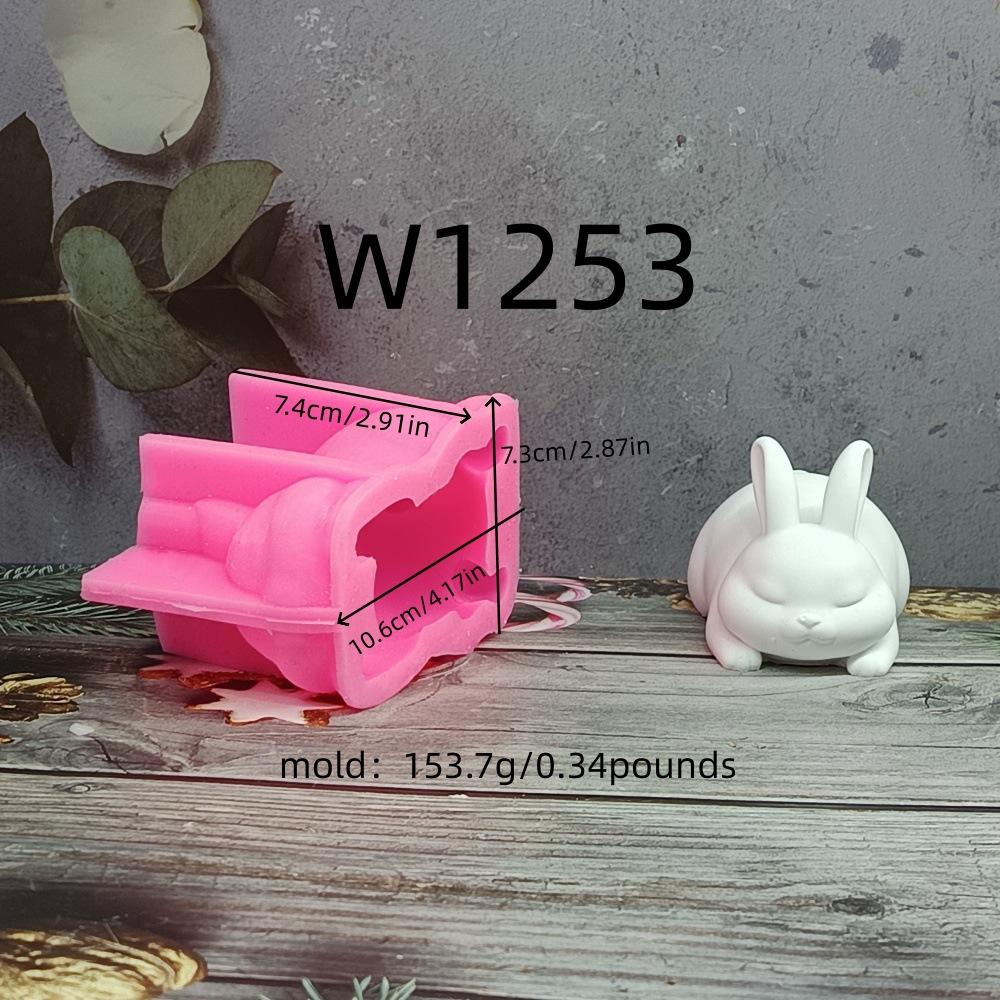 Cute Rabbit Candle Silicone Mold Easter Bunny Aromatherapy Resin Mold DIY Handmade Candle Soap Making Home Craft Ornament Gifts