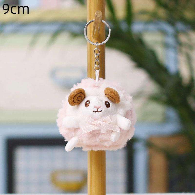 Pp Cotton Little Sheep Plush Keychain Soft Comfortable Cartoon Animal Stuffed Doll Collection Cartoon Sheep Plush Keyring