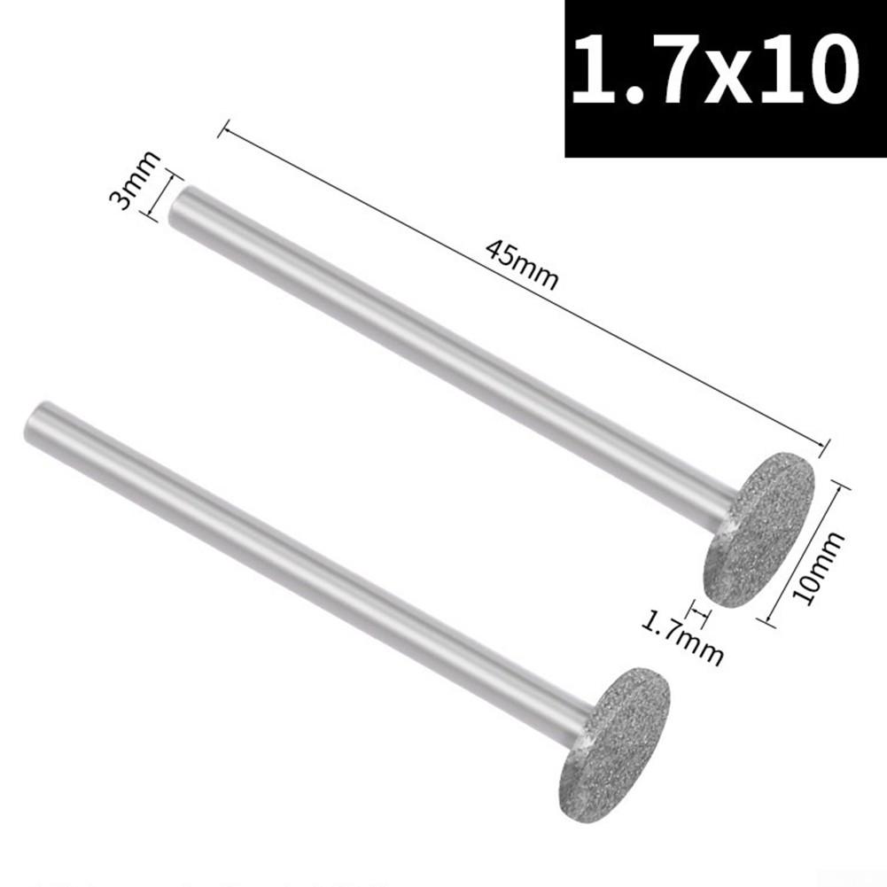 Schleifscheibe T-Typ, 3 mm Schaft, 6/8/10/10 mm Schleifmittel