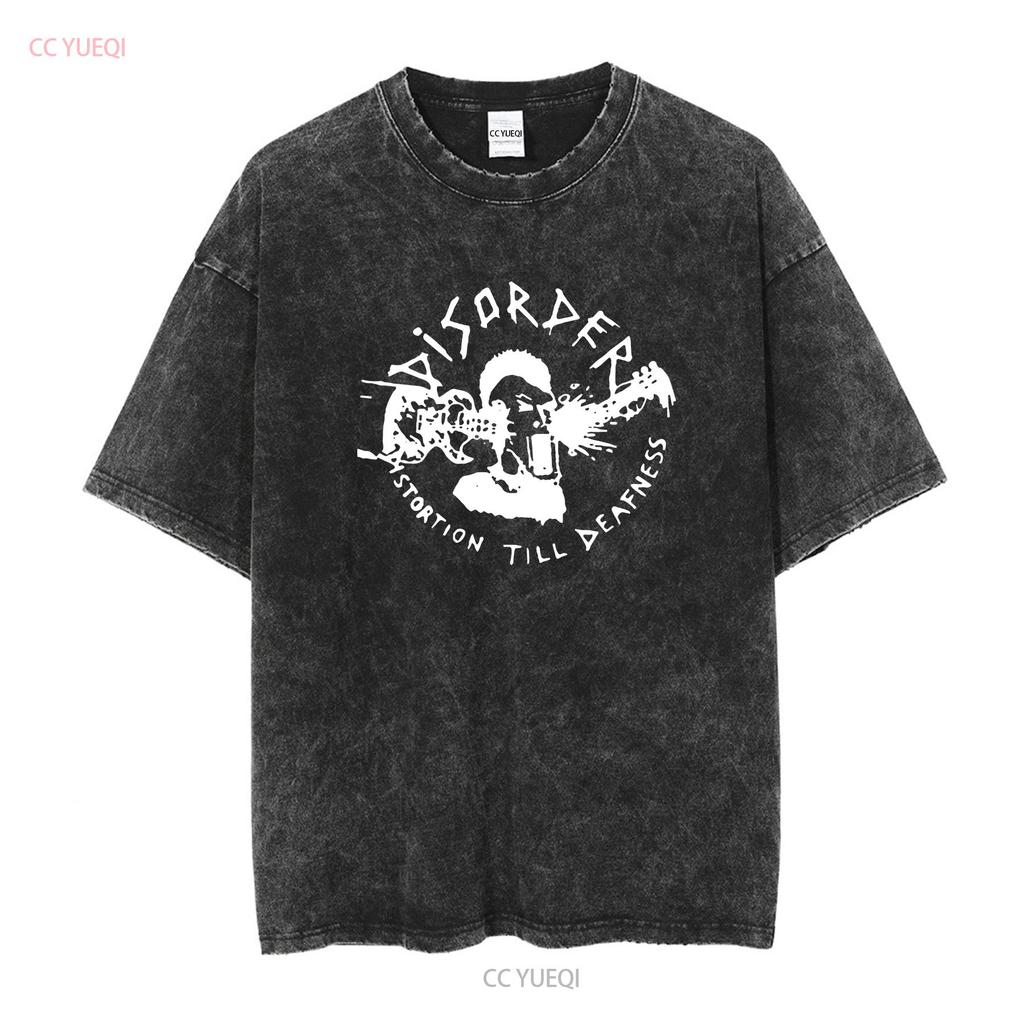 Disorder Thrash Hardcore Punk Rock Band T Shirt Long or Short Sleeves Vintage Washed Comfortable Top For Everyday Wear