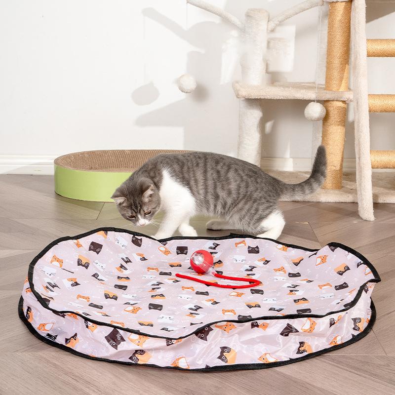 Interactive Cat Toys Ball Fast Rolling In Pouch Hide And Seek Kitten Toy Motion Activated Interactive Cat Toy For Indoor