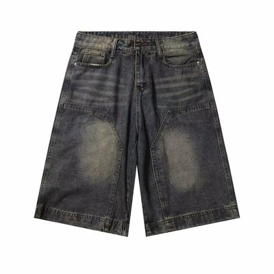 Amerikanische Retro lockere weite Denim-Sommer-dünne High-Street gewaschene gerade lässige Shorts Herren