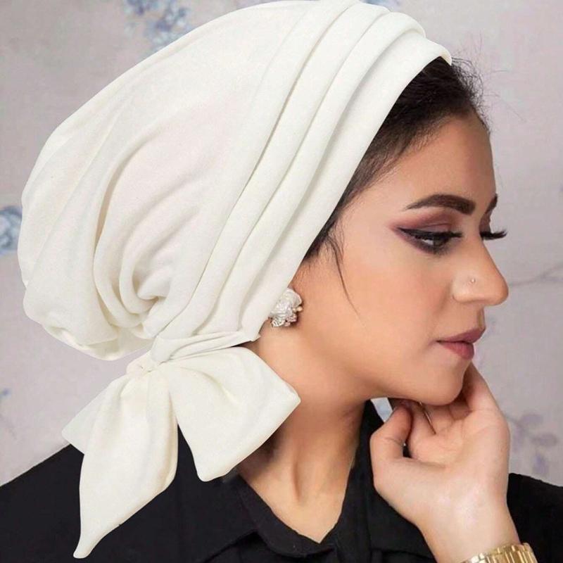 1pc Women Muslim Hiab Turban Headscarf Wrap Hat Hair Loss Head Cover Beanies Bonnet Turban Bandanas Chemo Cap