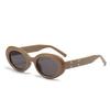 Fashionable Classy And Oval Frame Sunglasses Men Women Retro Chic Uv Protection