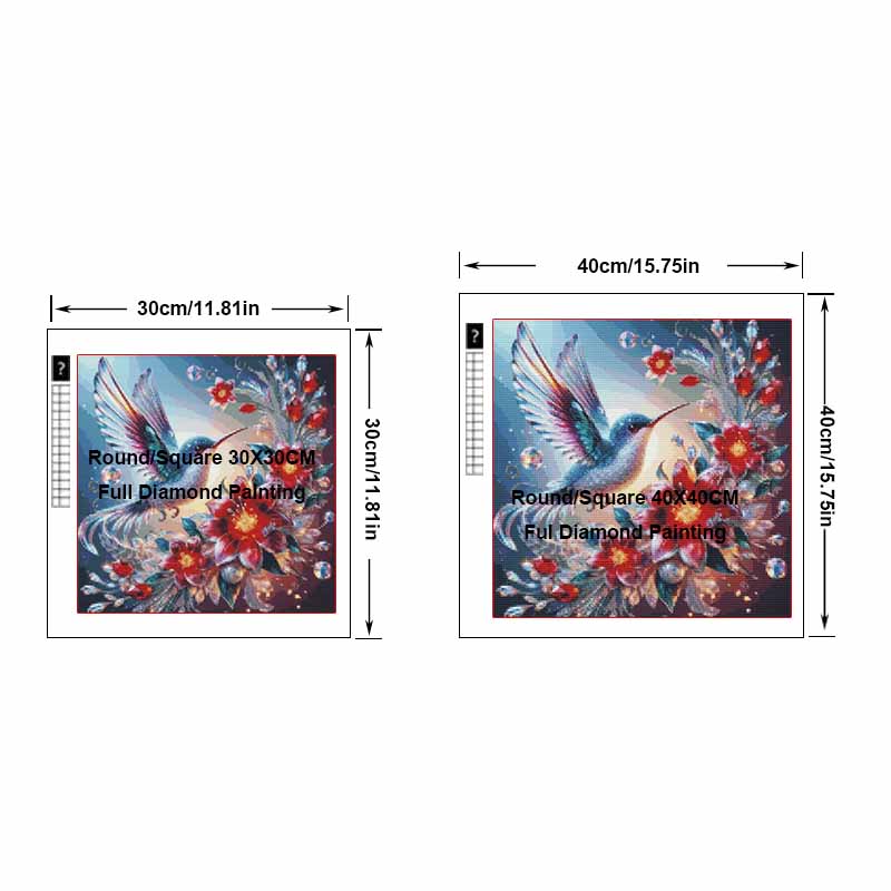 Hummingbird DIY Diamond Painting Kit with Colorful Rhinestones Sparkling Craft Canvas for Adults Home Decor and Relaxing Hobby