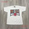 Camiseta Vintage Myrtle Beach Masculina Extra Grande XL Branca Anos 90 Concha Peixe do Oceano vintage Lavada homem Macio Elástico gráfico