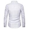 Men Shirt Plaid Print Long Sleeve Button Formal Single-breasted Warm Business Plus Size Autumn Top Male Clothes