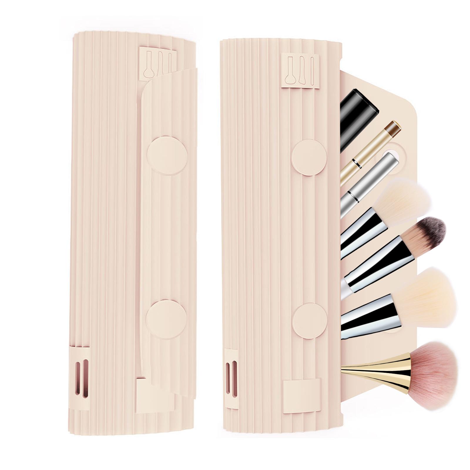 

Косметичка для кистей, силиконовый держатель для кистей для макияжа, держатель для косметических кистей, дорожная косметичка, косметичка для женщин белый