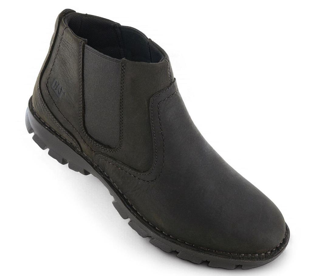 CAT Caterpillar Hoffman Casual - Herren Chelsea Boots Stiefel Stiefeletten Leder Schwarz-Braun P720659 ORIGINAL