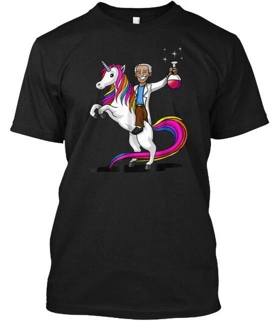 Science Teacher Riding Unicorn Funny Mag TTshirt Made in the USA Size S to 5XL S