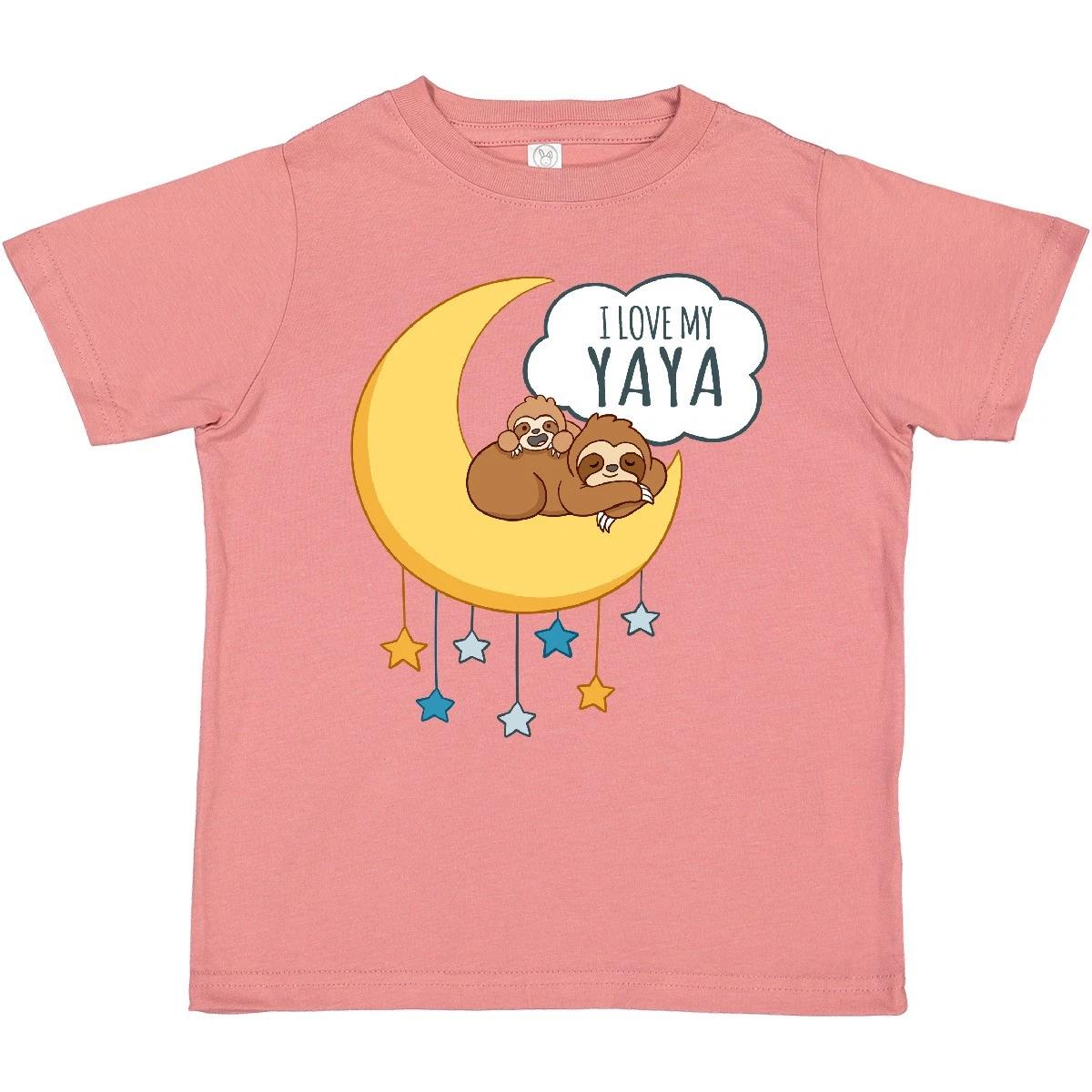 Inktastic I Love My Yaya Toddler T-Shirt Yayas From Grandma Grandmother Sloths 100