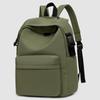 Daily Large Capacity Travel School Backpacks Ladies Pure Color Shoulder Knapsacks Nylon Zipper Shopping Rucksacks