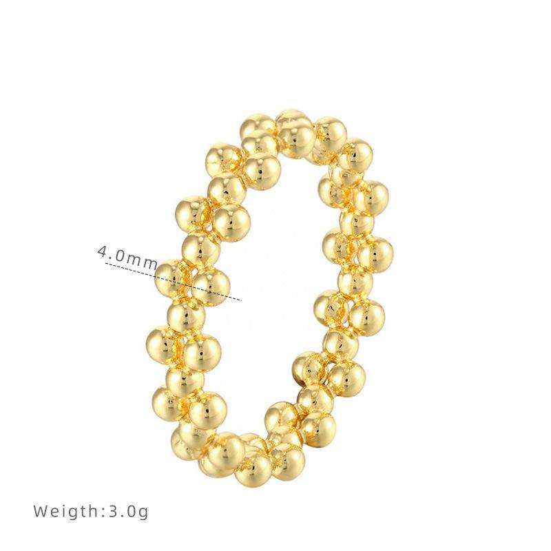

Модное и элегантное кольцо с маленькими золотыми бусинами, нишевое кольцо высокого класса для японских и корейских женщин, кольцо с чувством стиля для девушки, ветрозащитное украшение из титановой стали с гальваническим покрытием 9
