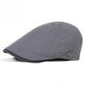 Unisex Breathable Mesh Flat Cap Spring Summer Ivy Cap Retro British Style Beret Casual Cabbie Hat Duckbill Cap