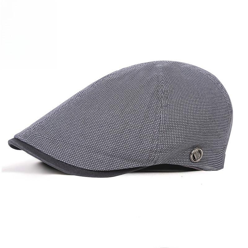 Unisex Breathable Mesh Flat Cap Spring Summer Ivy Cap Retro British Style Beret Casual Cabbie Hat Duckbill Cap