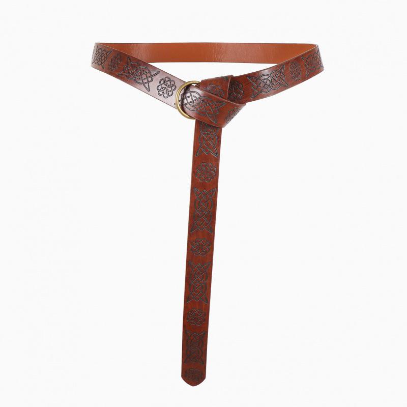 Mittelalterlicher keltischer Halloween PU Ledergürtel Kostüm Requisite