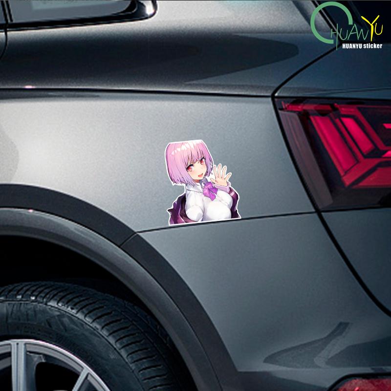Sexy Anime Fan Girl Cute and Interesting Creative Car Windows, Motorcycle Bumpers, Reflective Waterproof Stickers