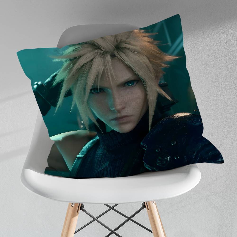 FFinal FFantasy Cloud Strife FFF7 Pillowcase for Sofa Room Office Decor Printing  Merchandise AllMatch Cushion Cover