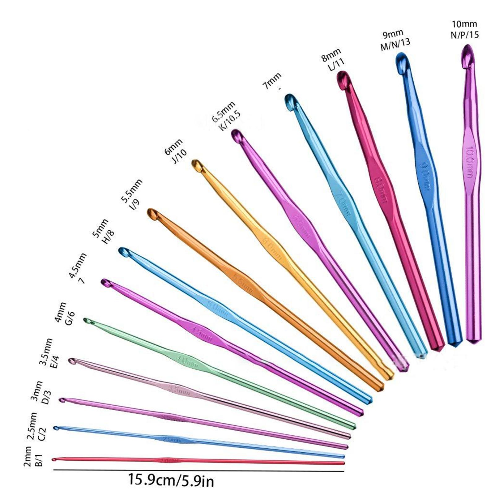 

Crochet Hook Set Alumina Crochet Needle Colorful Sweat Knitting Tools Household Supplies