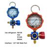 Air Conditioner Refrigerant Low and High Pressure Gauge for R410A R134A R22 R404A A/C Diagnostic Refrigerant Charging Tool