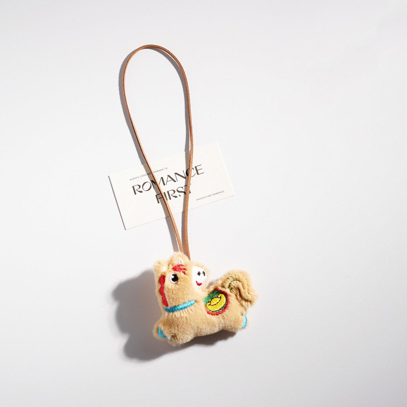 

Cute Cartoon Plush Horse Keychain - New Year Gift & Car Decoration