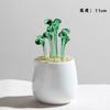 Handmade Glass Blown Cactus Cute Crystal Art Cactus Statue Collection Desk Desktop Simulation Plant Decoration