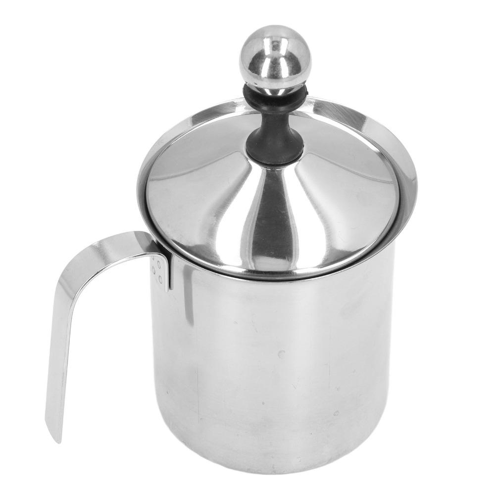 800ML Capacity Hand Pump Milk Foamer Stainless Steel Stainless Steel Milk Frother  Coffee Making