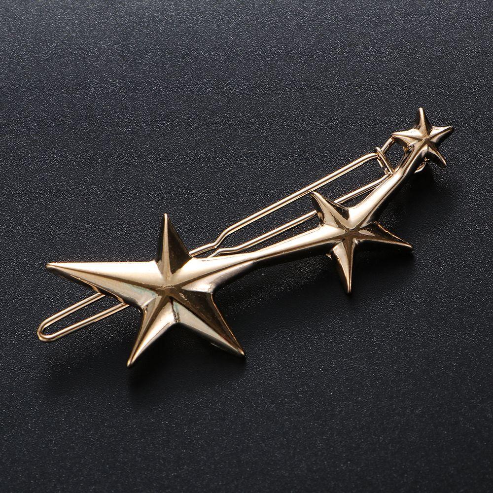 Ladies Headwear Woman Hair Accessories Metal Hairpins Triangle Hair Clip Moon Circle Hairgrip