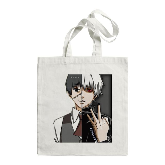 Japan Anime Kaneki Ken Tokyo Ghoul Canva Bag Harajuku Gothic Style Shopper Large Capacity Women Bag Shoulder Bag Vintage HandBag