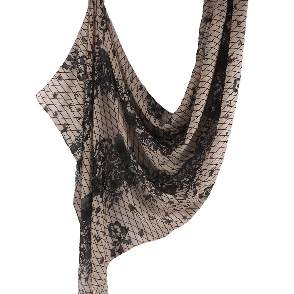 "Ethnic Watercolor Modal Cotton Shawl Satin Print Scarf for Women"