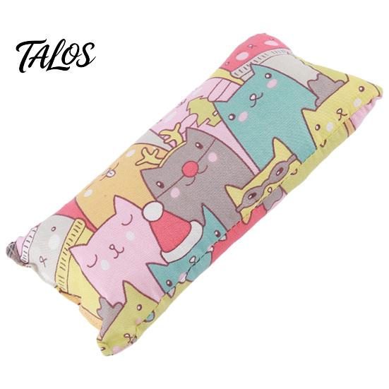 Independent Play Cat Toy Cuddle Pillow Toy, Catnip with Silver Vine, Crinkle Kitten Kicker Rustling Scratch Cute Print Snuggle for Indoor Cats Biting