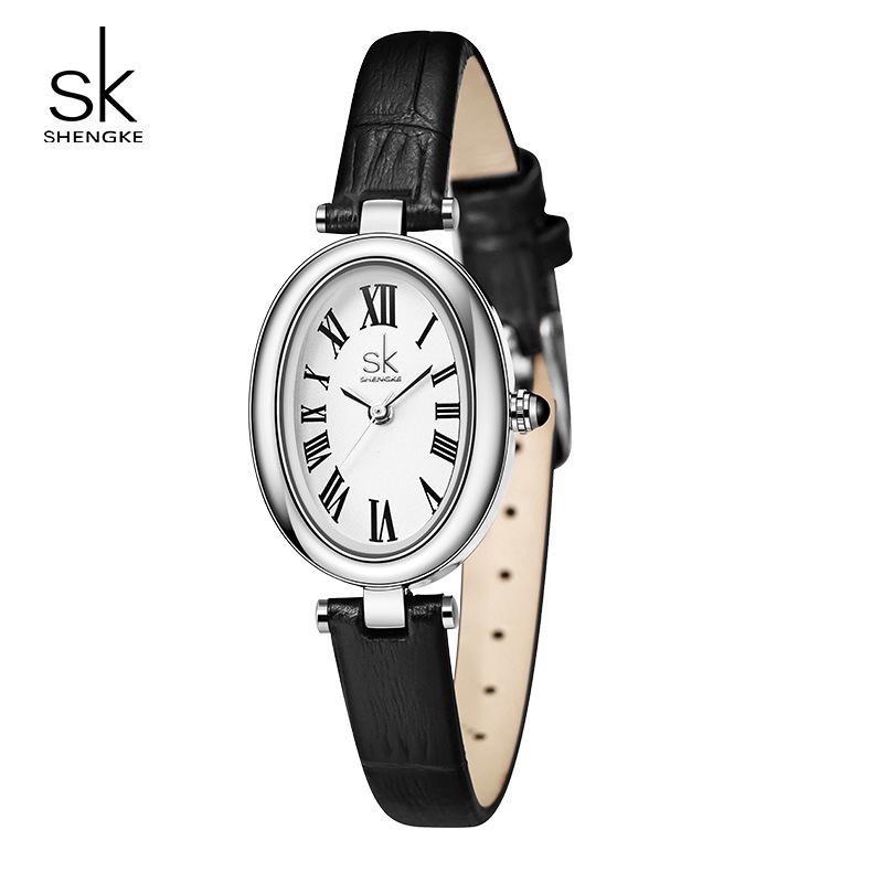 Ladies Watch Simple Oval Belt Bathtub Watch Premium Waterproof Quartz Watch Female 0219