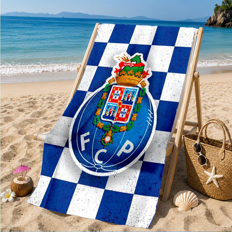FC-Wappen-Design aufgedrucktes Mikrofaser-Strandtuch, Weich und saugfähig, Schnell trocknend, Ideal für Sommerreisen, Strand-Essential, Schwimmbad
