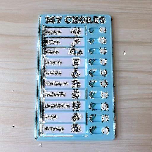 Memo Plastic Board Chores Checklist Board, My Chores Chart Board For Kids Children, List Board With Sliding Buttons,1pcd- - Ri
