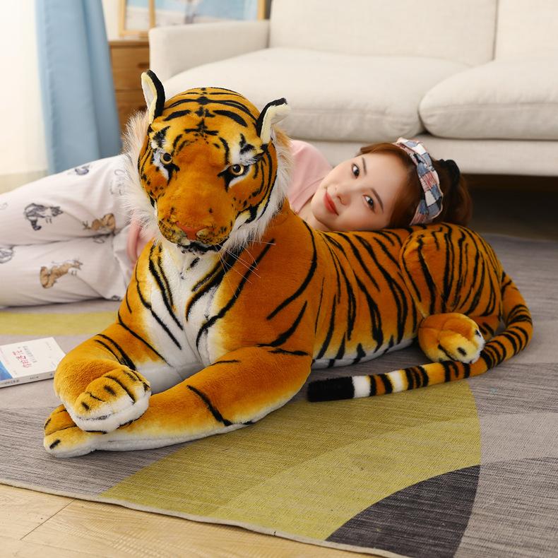 Creative Realistic Tiger Stuffed Toy Cute Simulation Siberian Tiger Plush Toy Baby Sleep Comfort Doll Room Decoration Children Birthday Gift