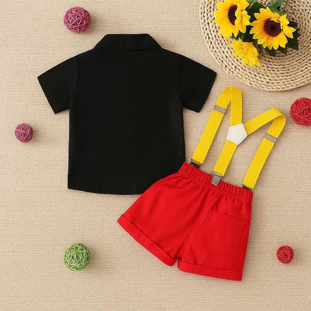 HTPARY Mouse Costume Includes and Bow Perfect for or as a Gift for Amusement Parks Kids' 3-Piece Set, Shirt, Pants, Tie, Halloween, Christmas,