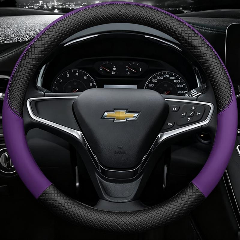 Jnfb1 38cm Car Steering-Wheels Cover 15" Leather For Chevrolet Cruze Malibu Sail Spark Captiva Equinox Trax/Tracker AVEO Lova RV