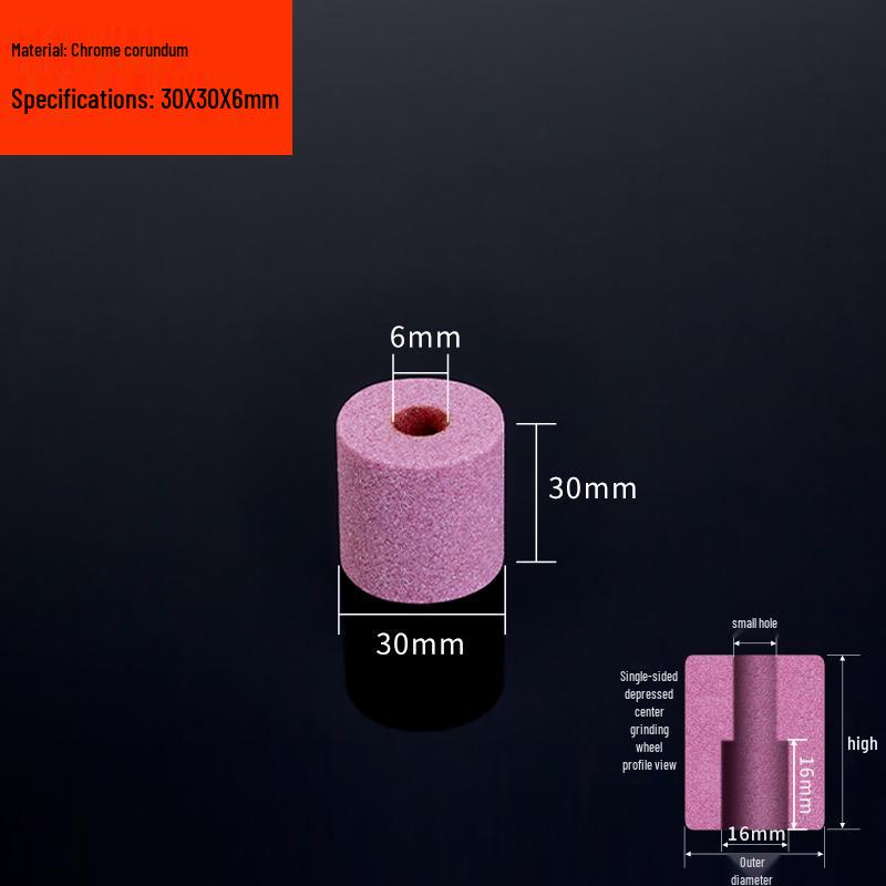 Matte Chrome Corundum Inner Bore Grinding Wheel with Single-Sided Concave Head