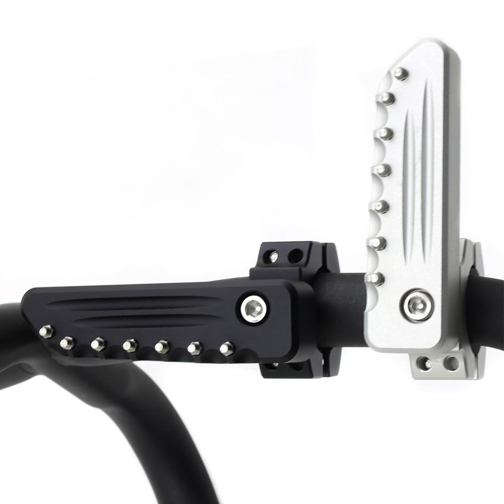 For Triumph Tiger660 Tiger 800 900 GT PRO Rally Explorer 1200 Front Foot Pegs Folding Footrests Clamps 22-28mm